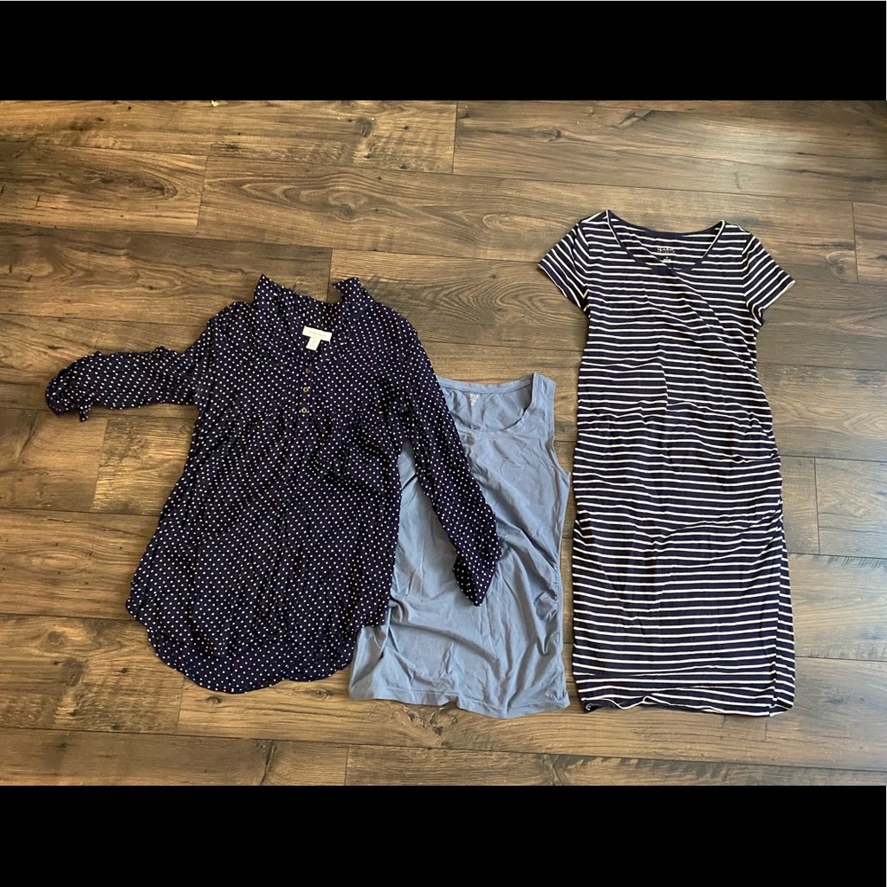 Maternity clothes (4qty) bundle 2 tops 2 dresses
